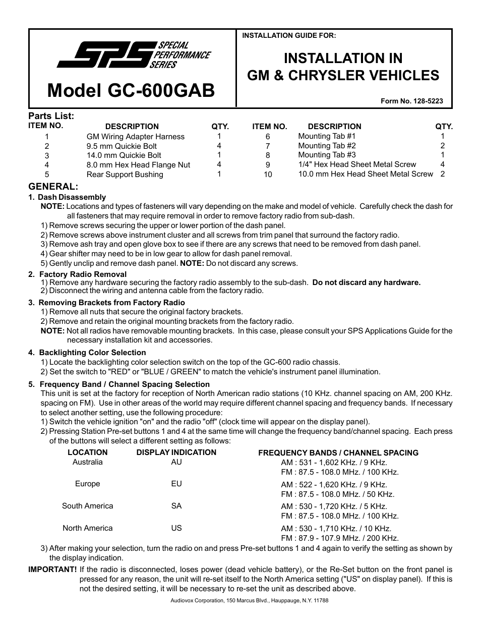 GC-600GAB