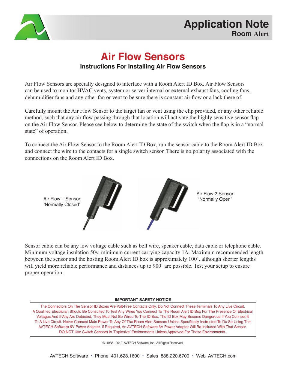 Air Flow 2 Sensor (RMA-AF2-SEN)