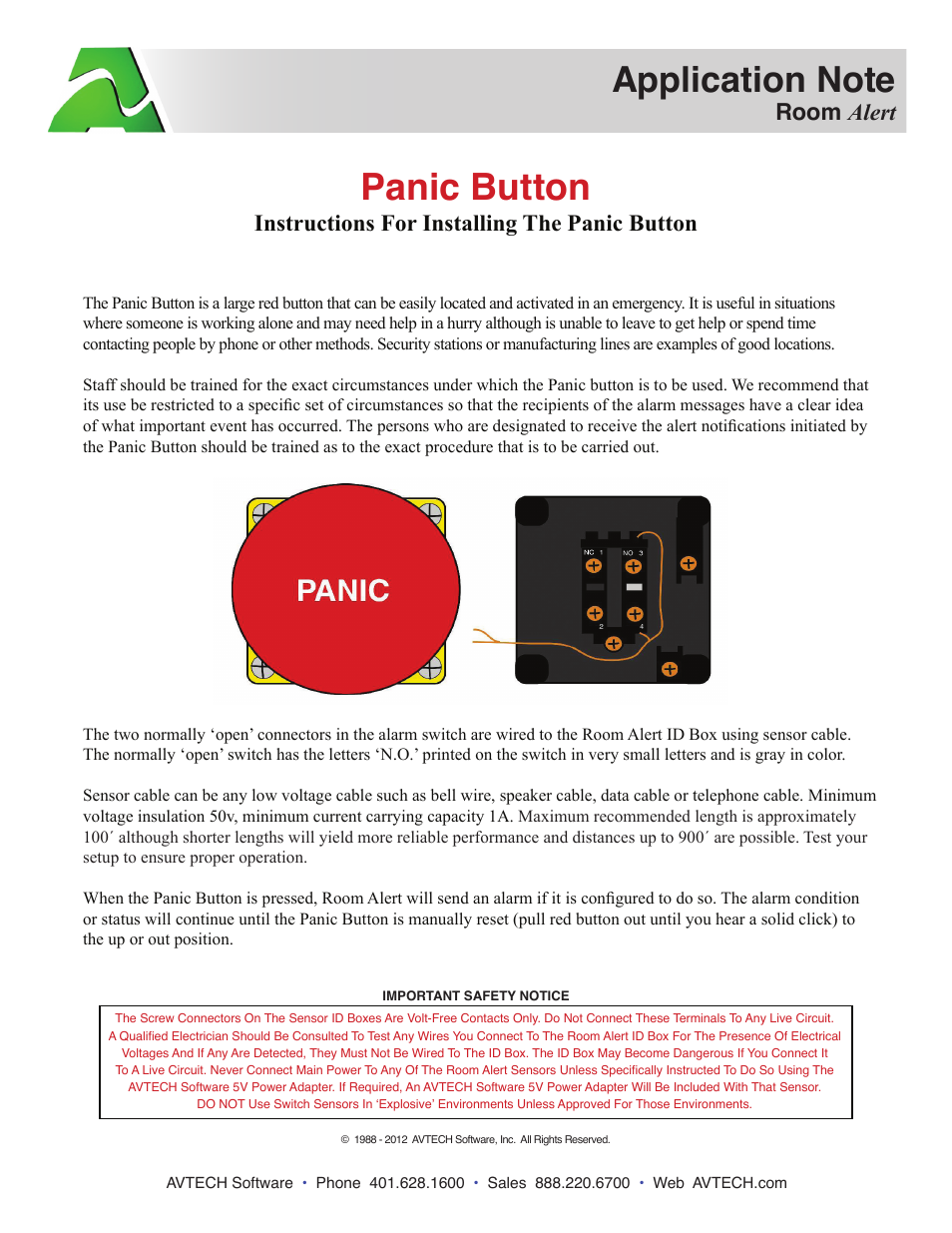 Panic Button 1 (RMA-PB1-SEN)