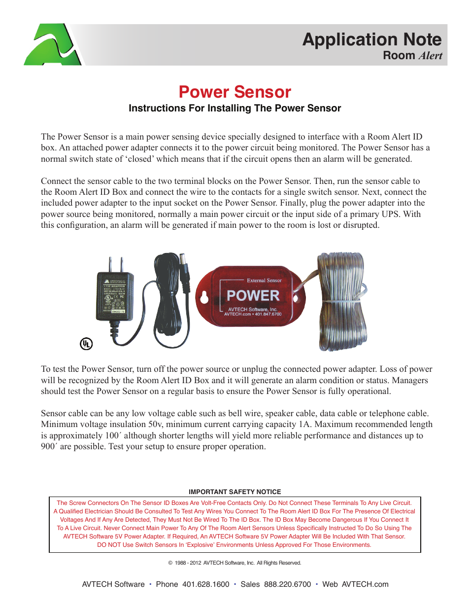 Power Sensor (RMA-PS1-SEN)