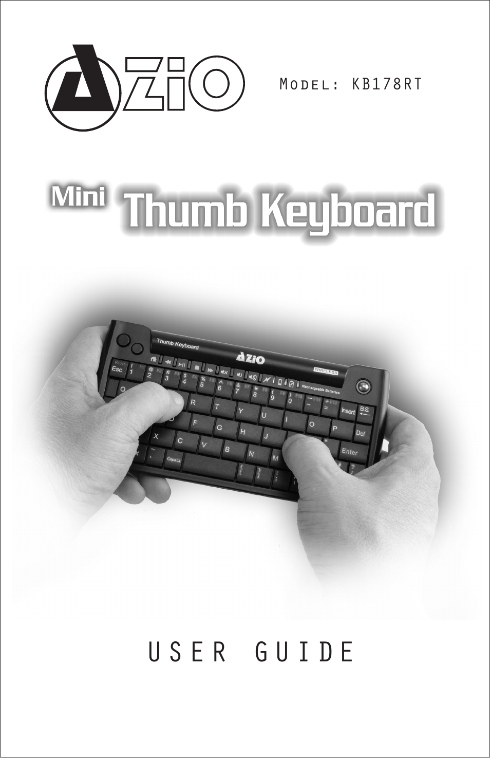 Mini Thumb Keyboard w/ Trackball (KB178RT)
