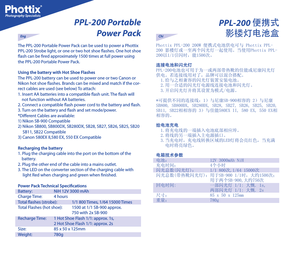 PPL-200 Battery