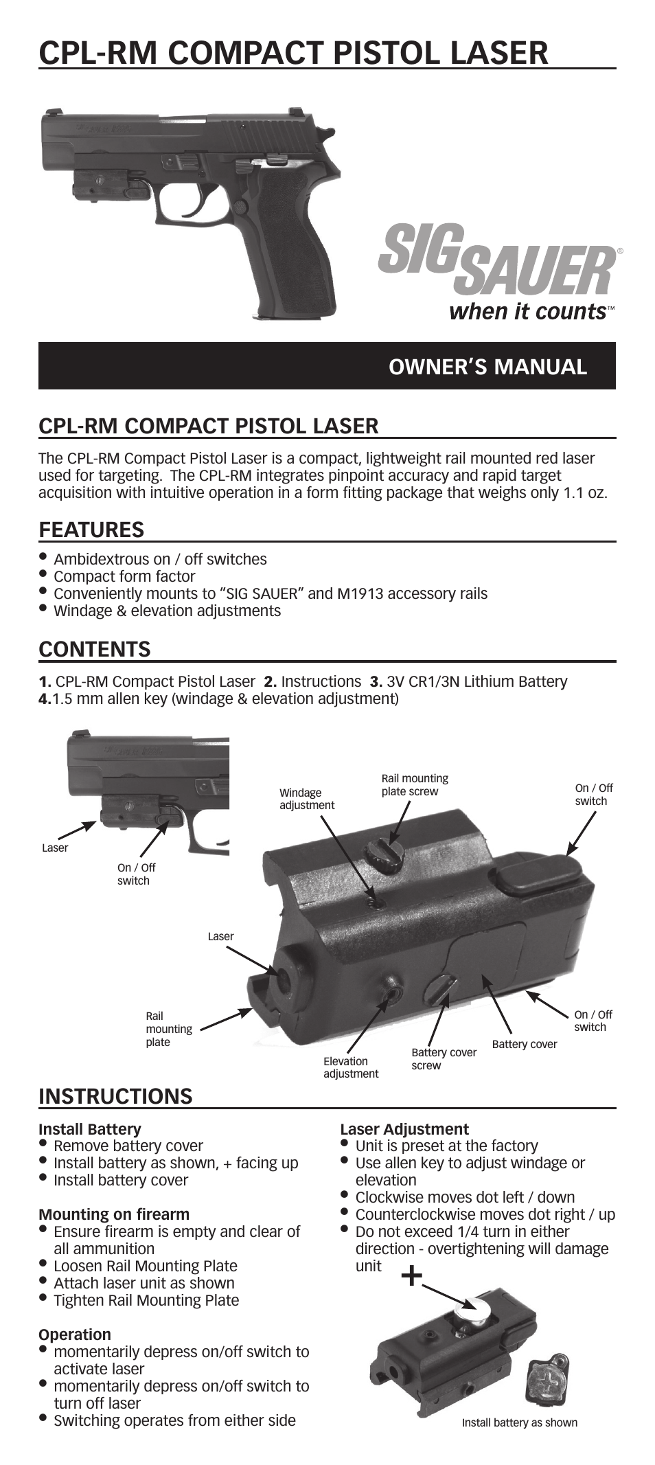 CPL-RM Compact Pistol Laser
