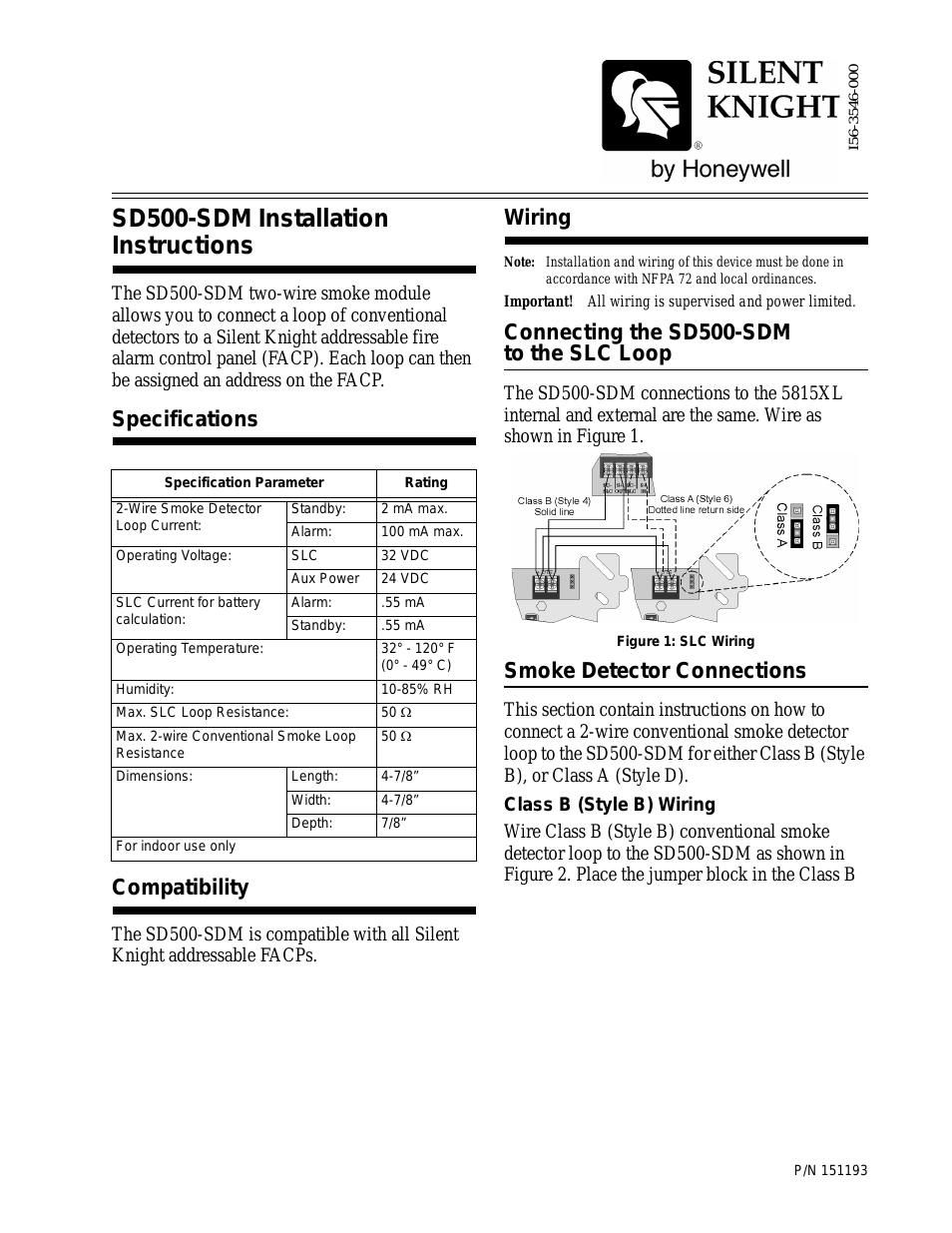 SD500-SDM Smoke Detector Module