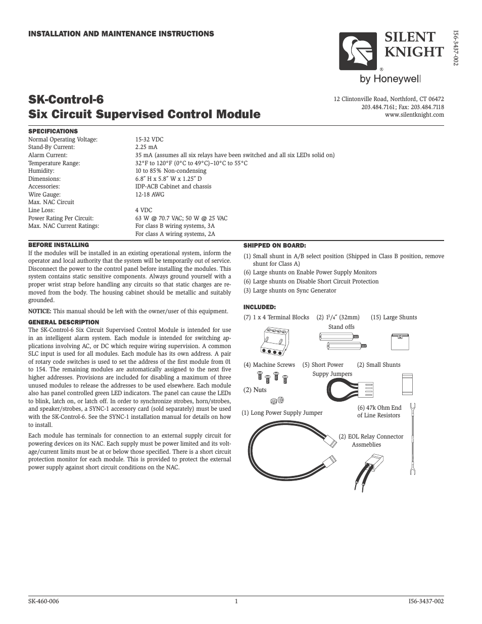 SK-Control-6 Six Circuit Notification Module