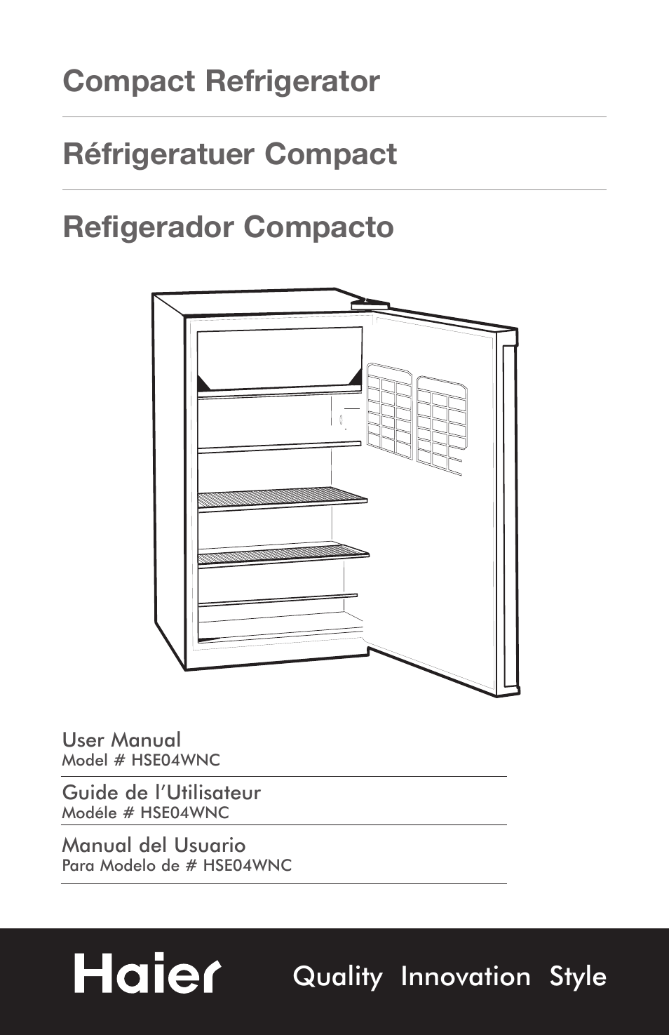 Compact Refrigerator HSE04WNC