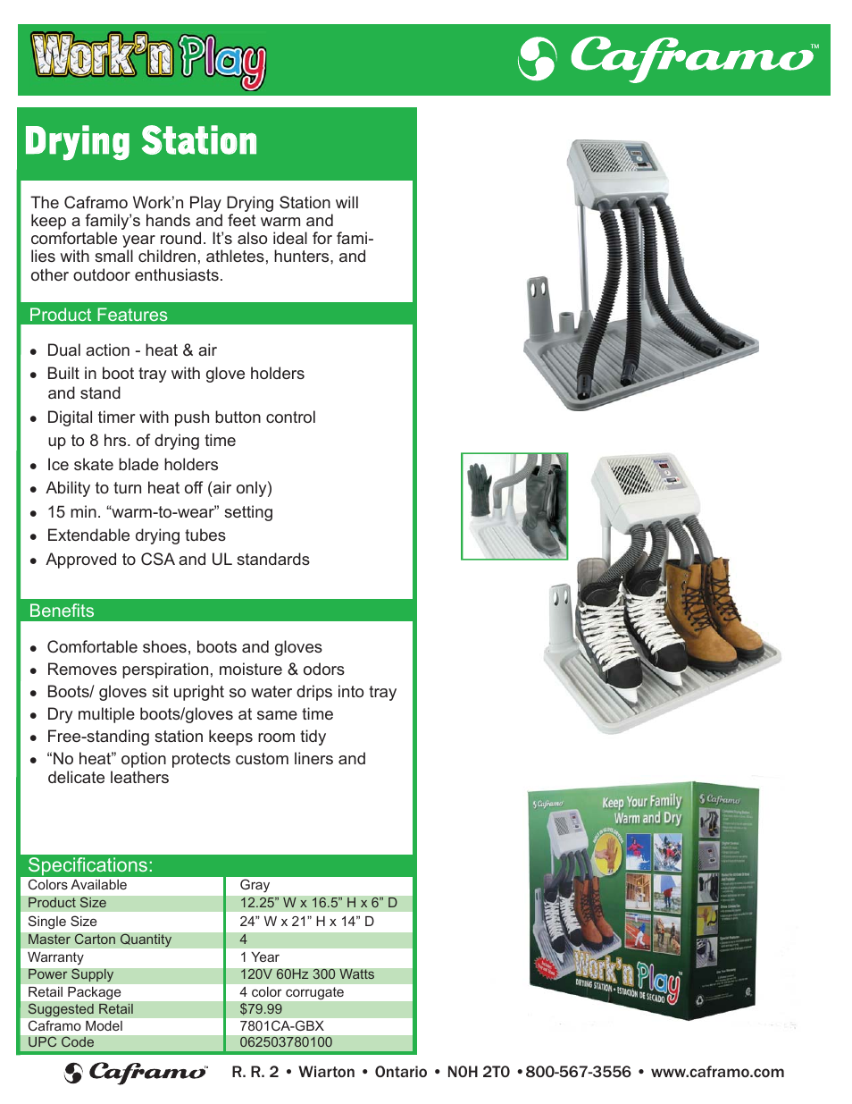 Work'n Play Drying Station 7801CA-GBX