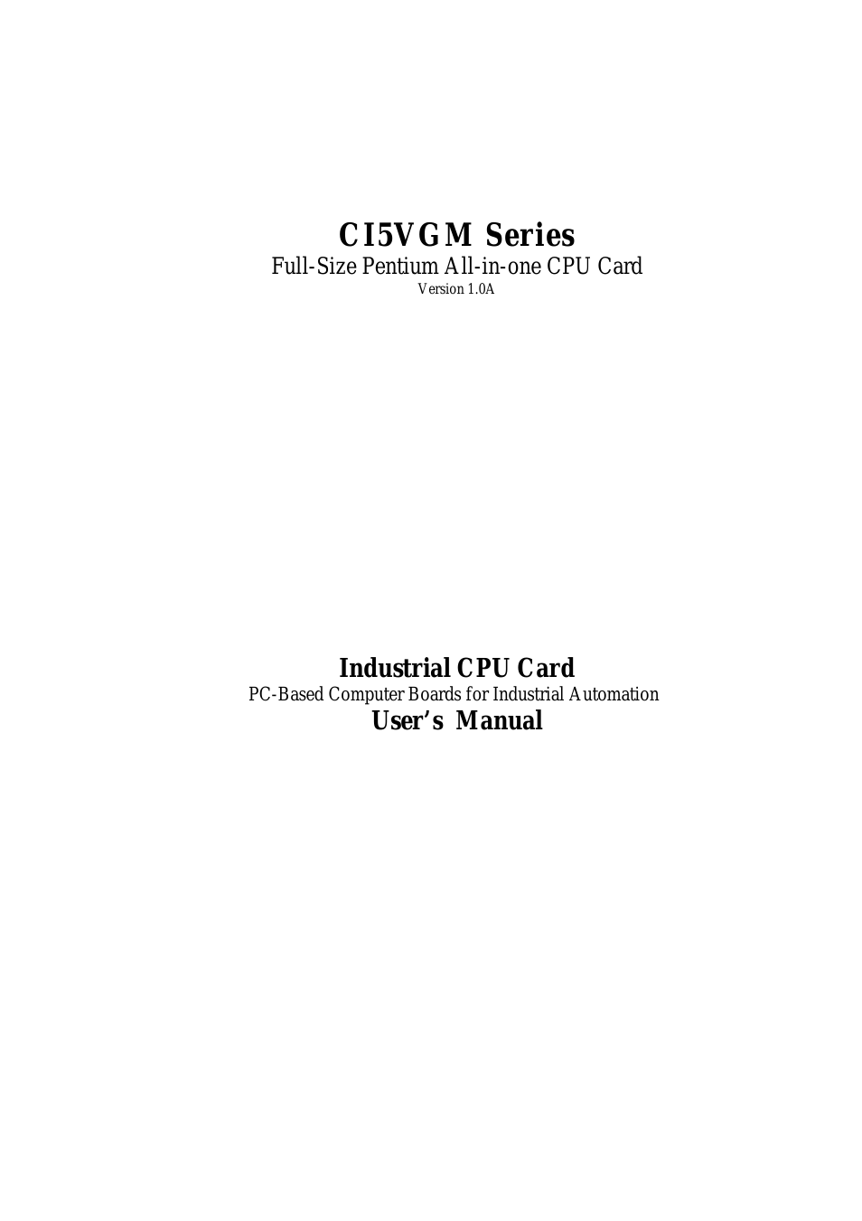 CI5VGM Series