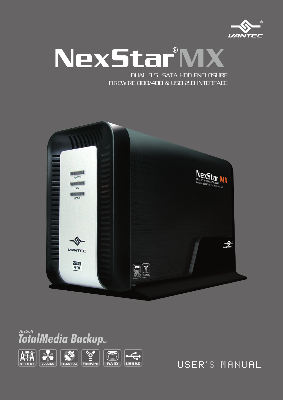 Dual Bay External HDD Enclosure NexStar MX