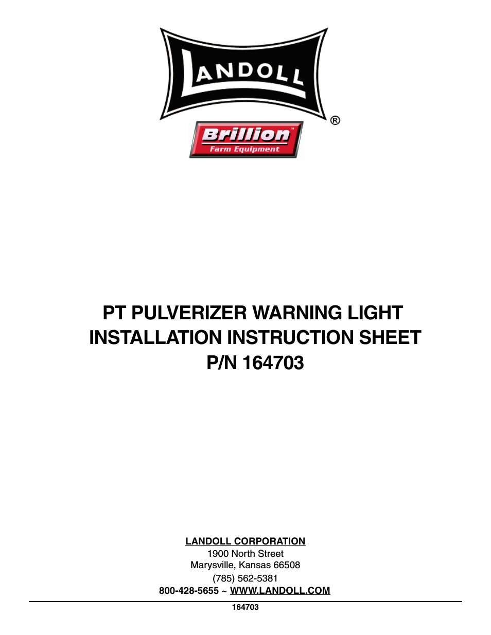 164703 PT PULVERIZER WARNING LIGHT