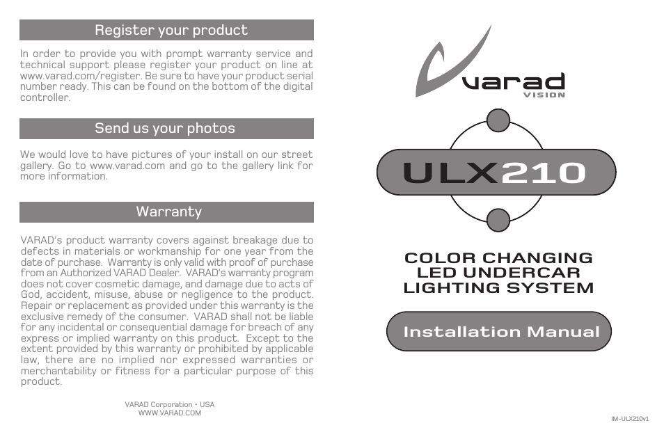 ULX210 - Color Changing LED Under Car Lighting System