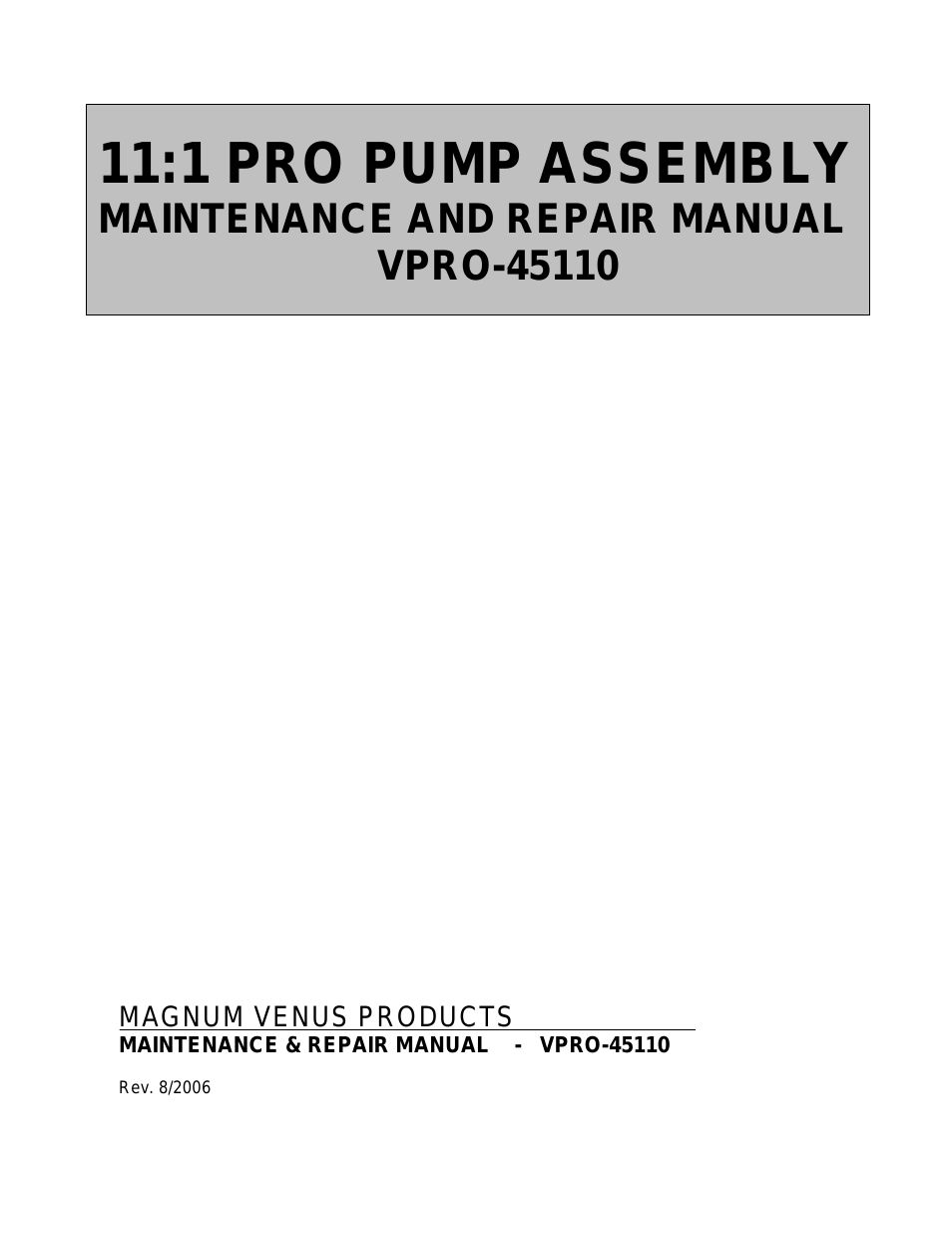 Pro Series 11:1 PRO PUMP VPRO-45110