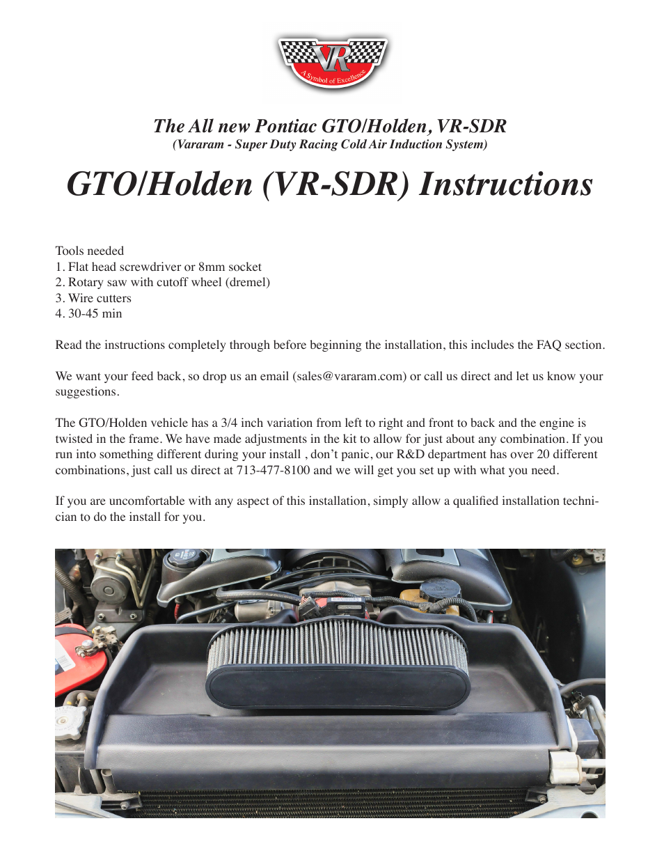 VR-SDR GTO/Holden