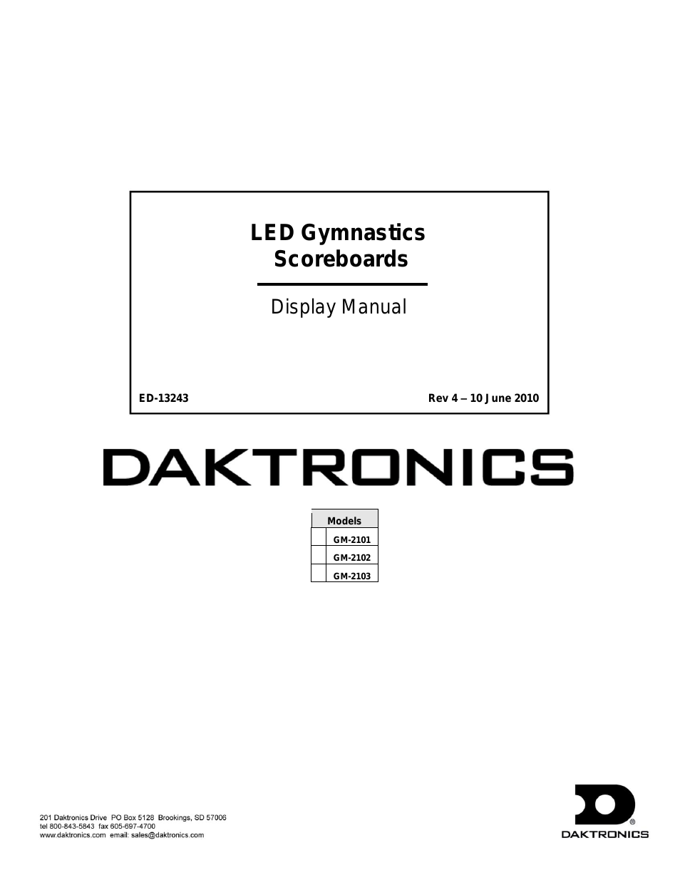 GM-2101 LED Gymnastics Scoreboards
