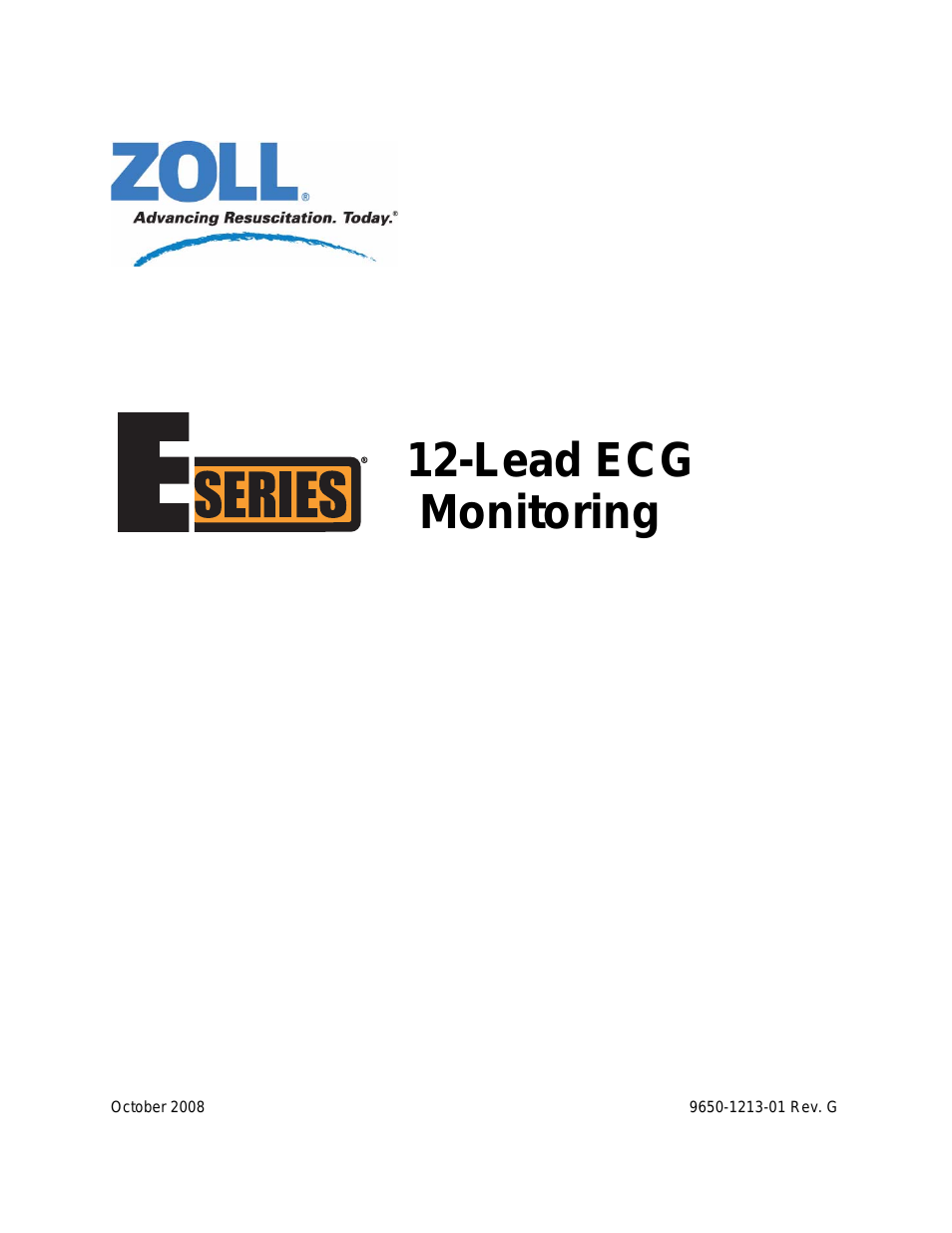 E Series Monitor Defibrillator Rev G 12 Lead