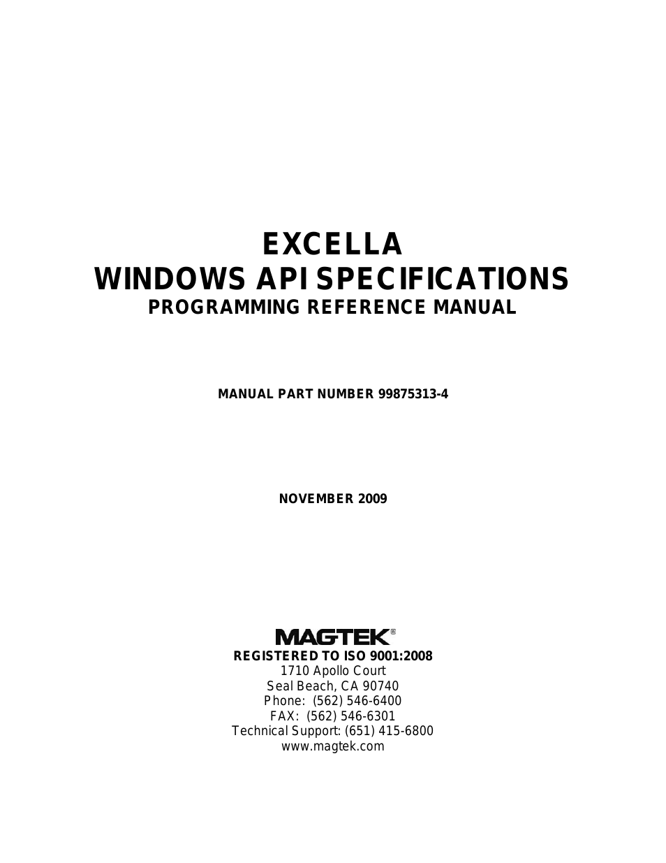 Excella Windows API99875313