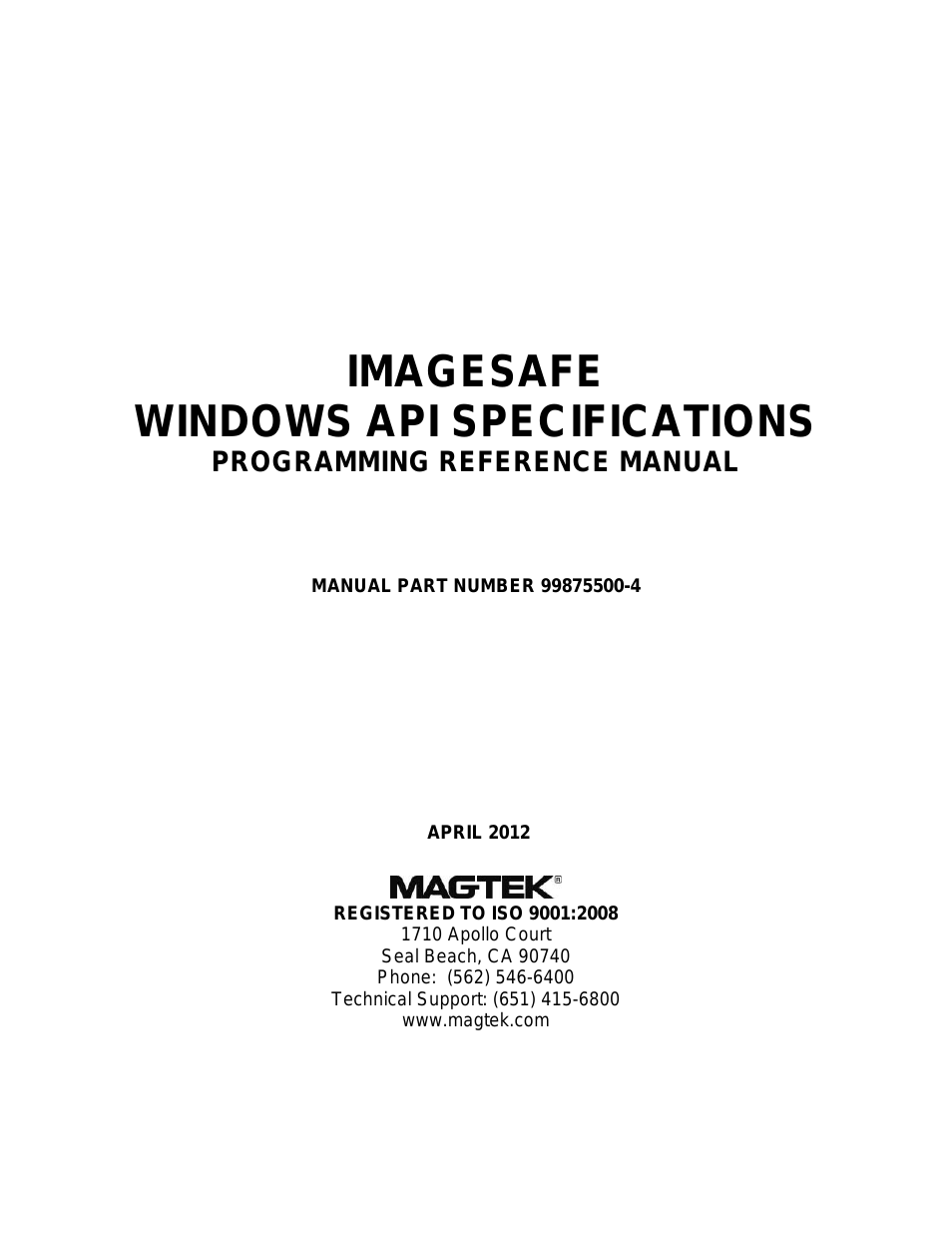 IMAGESAFE WINDOWS API99875500