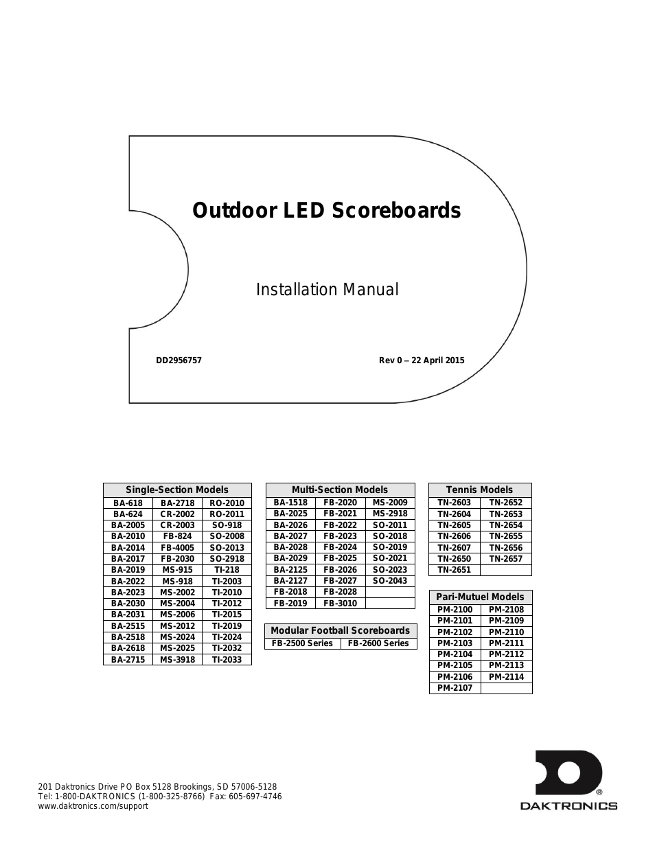 Outdoor LED Scoreboards Installation