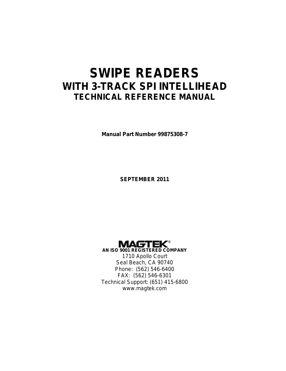 SWIPE READERS WITH 3-TRACK