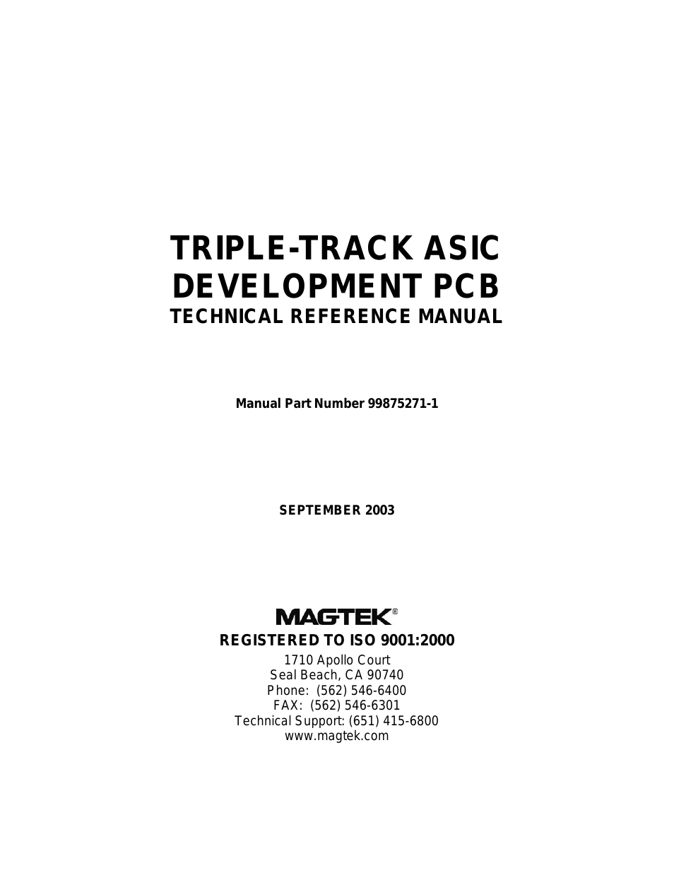 TRIPLE-TRACK ASIC