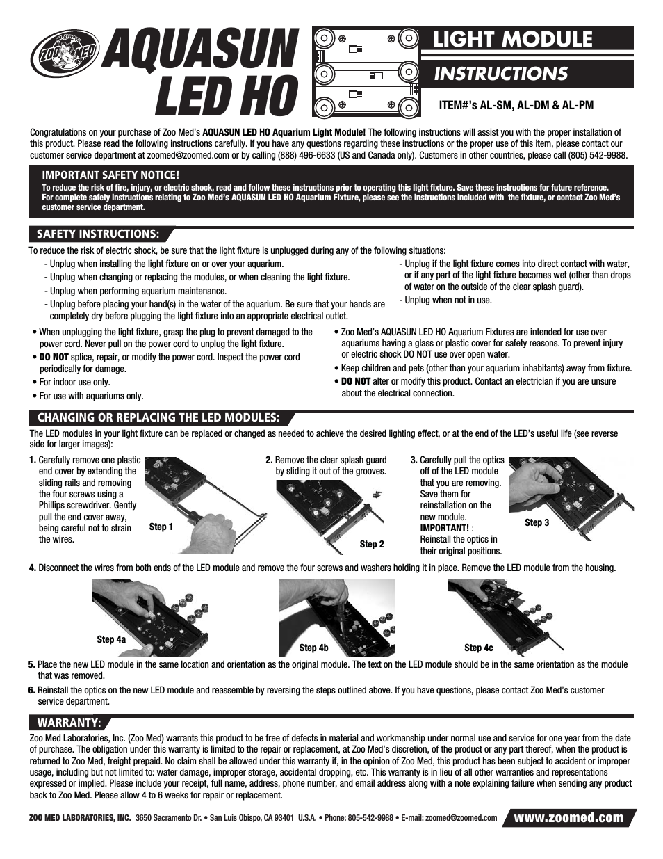 AquaSun® LED HO - Light Module
