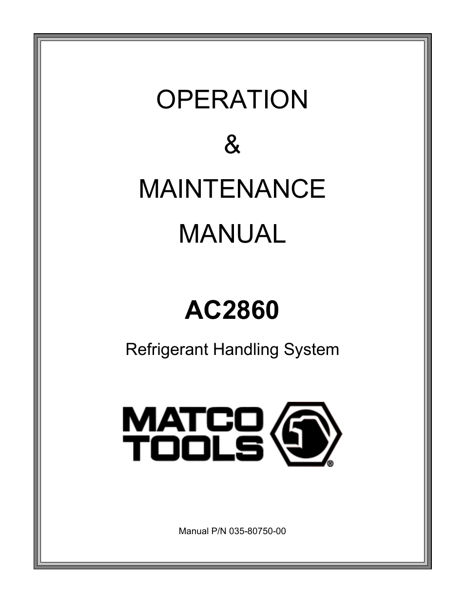 Matco AC2860