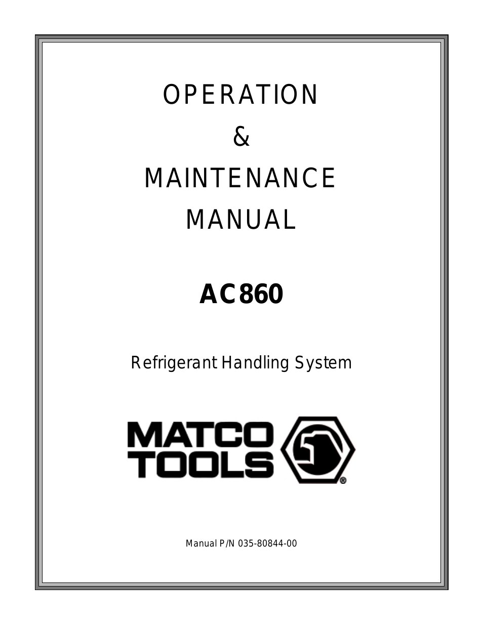 Matco AC860