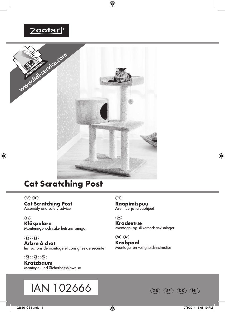 Cat Scratching Post 102666-14-01