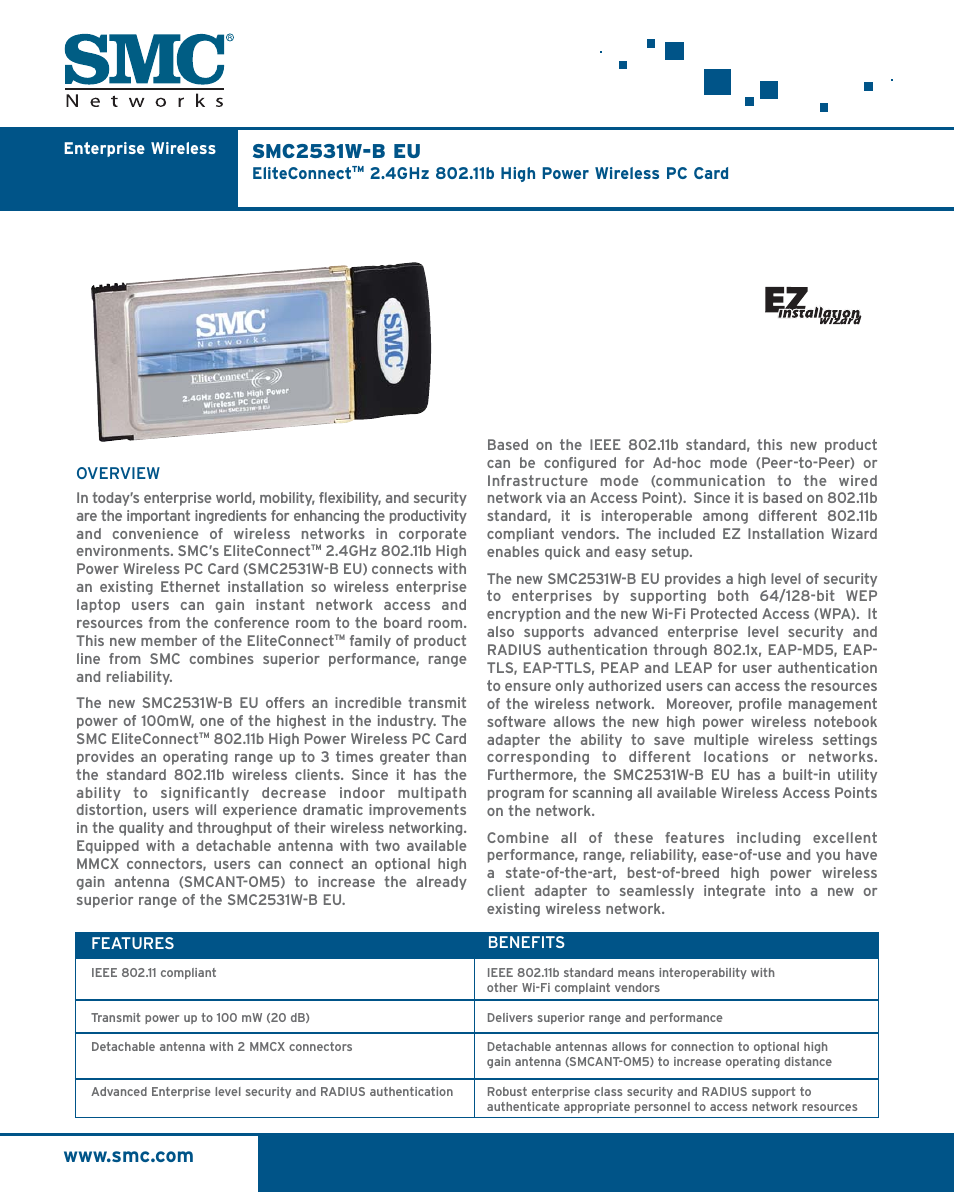 EliteConnect SMC2531W-B EU