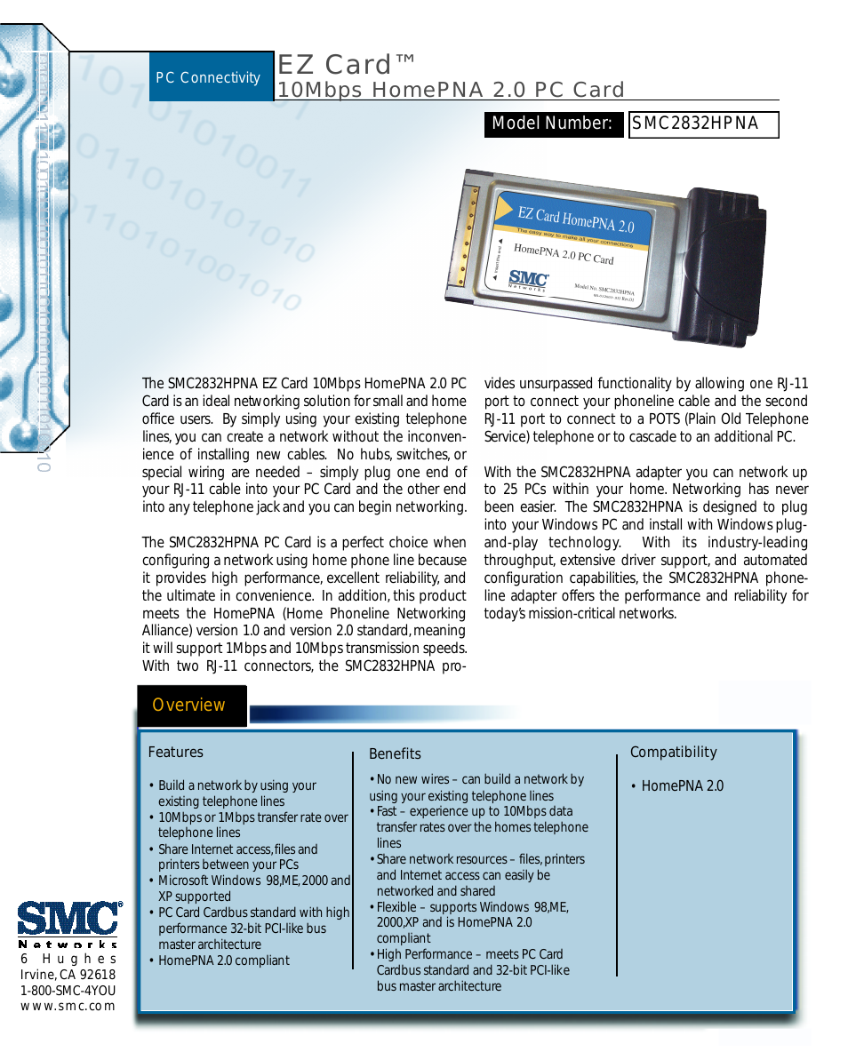 SMC EZ Card 10 SMC2832HPNA
