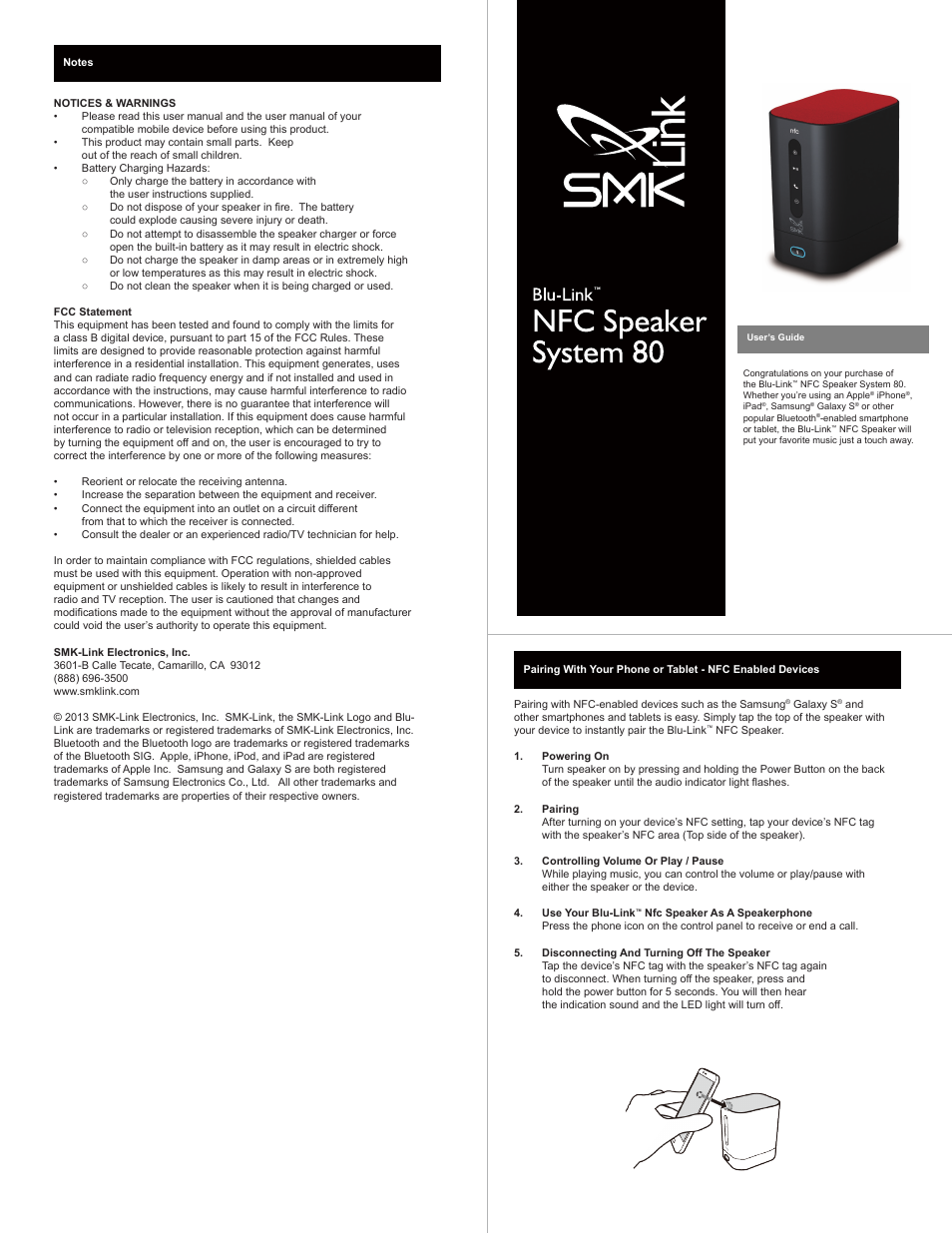 Blu-Link™ NFC Speaker System 80