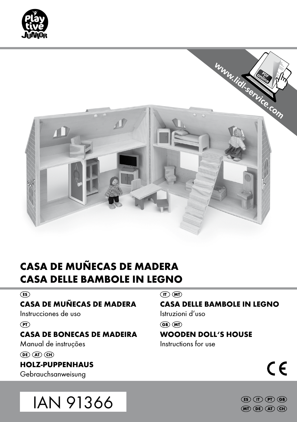 WOODEN DOLL‘S HOUSE