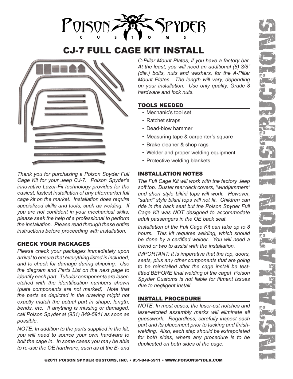 CJ-7 FULL CAGE KIT
