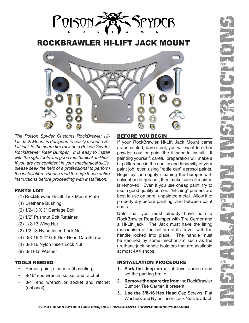 ROCKBRAWLER HI-LIFT JACK MOUNT