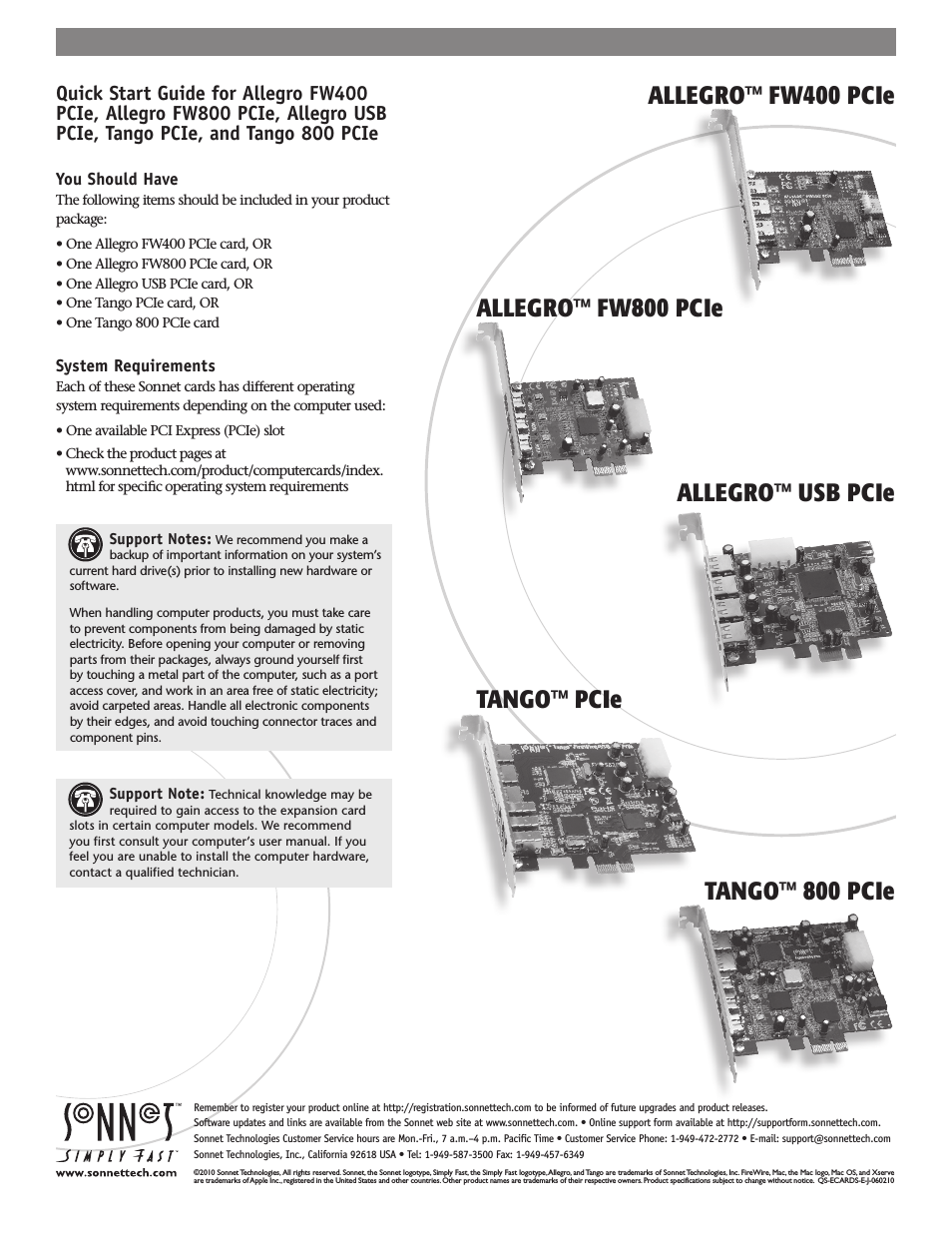 Allegro FW800 PCIe