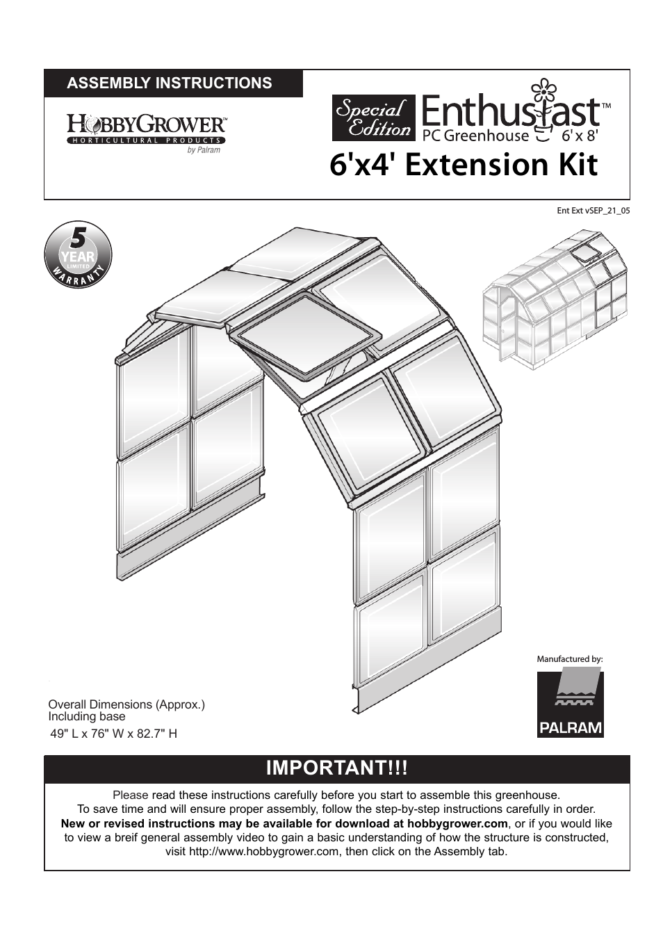 Enthusiast 6x4 Extension Kit
