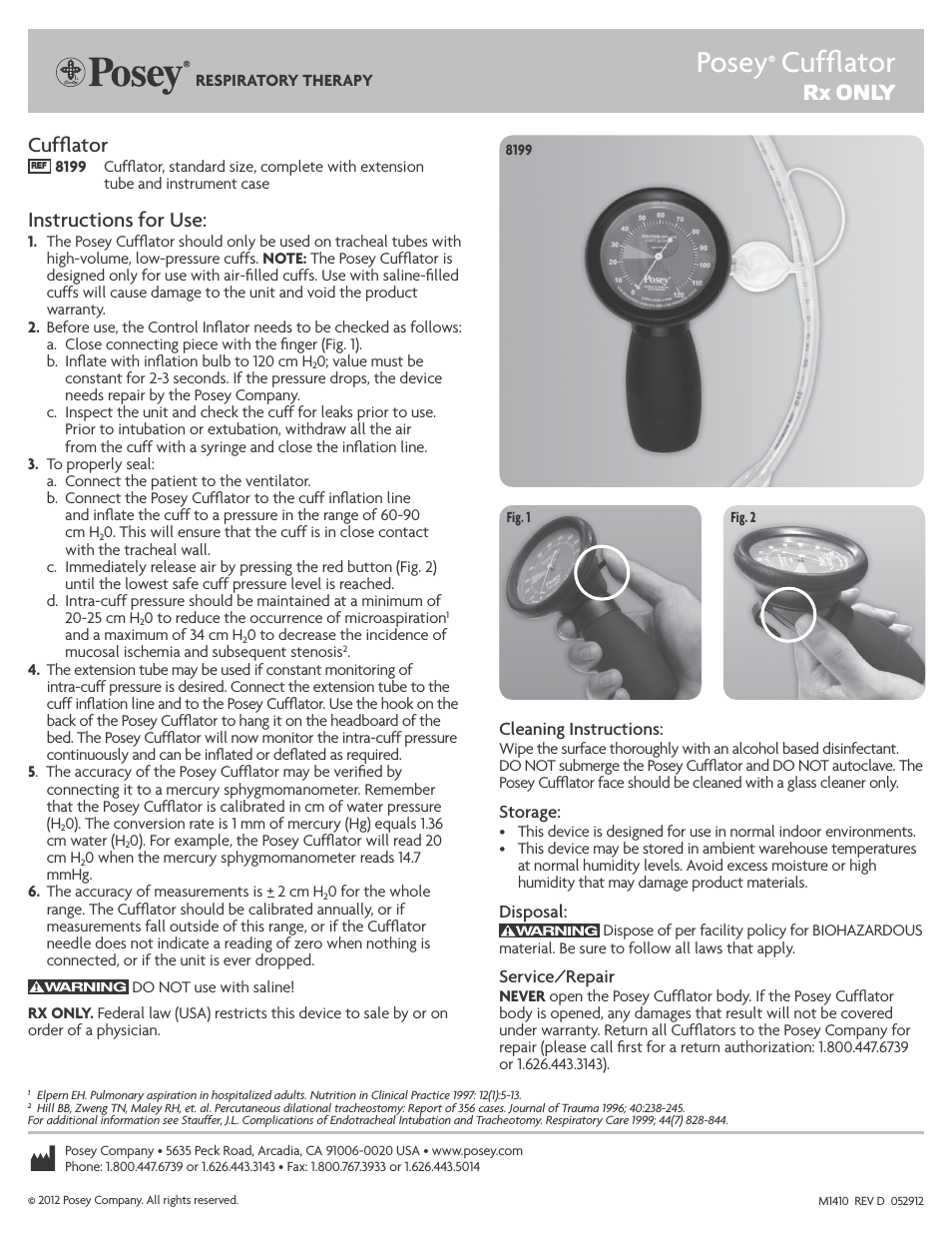 Cufflator™ Endotracheal Tube Inflator and Manometer