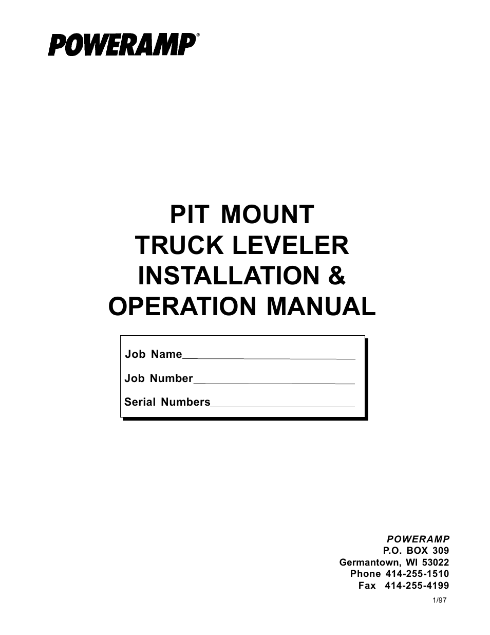 PIT MOUNTED TRUCK SPECIALTY