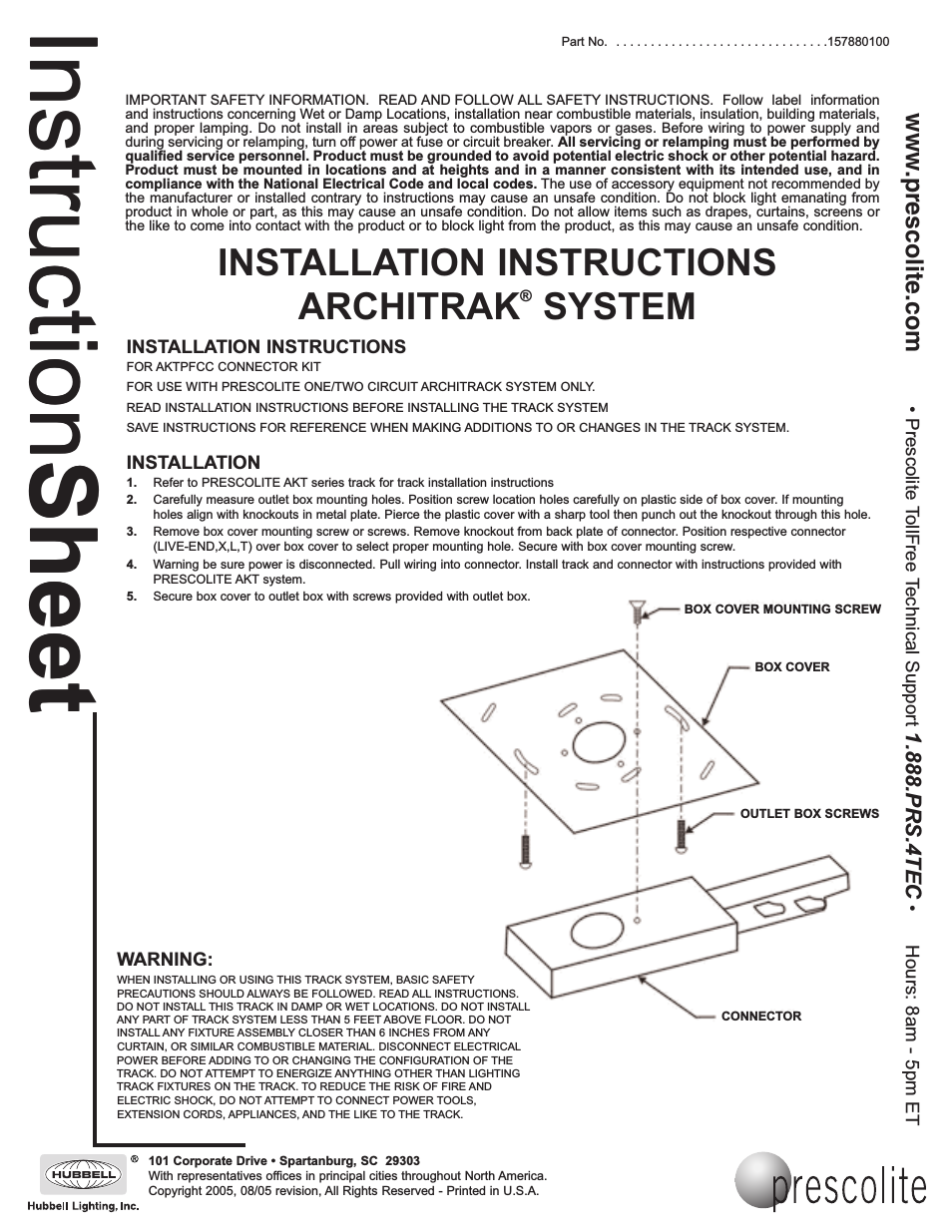 ARCHITRAK SYSTEM AKTPFCC - Outlet Box Cover Plate