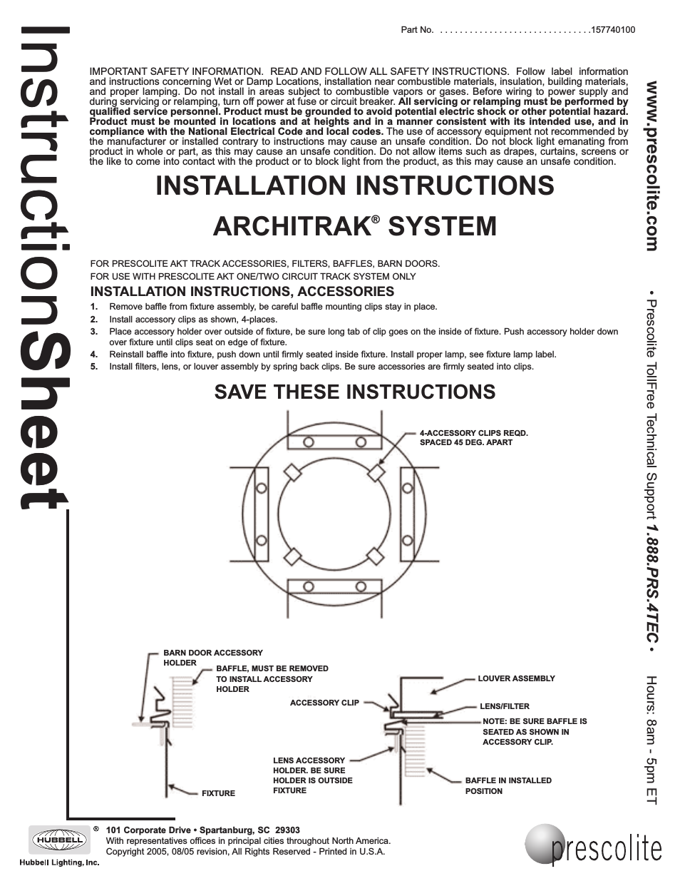 ARCHITRAK SYSTEM Track Accessories, Filters, Baffles, Barn Doors