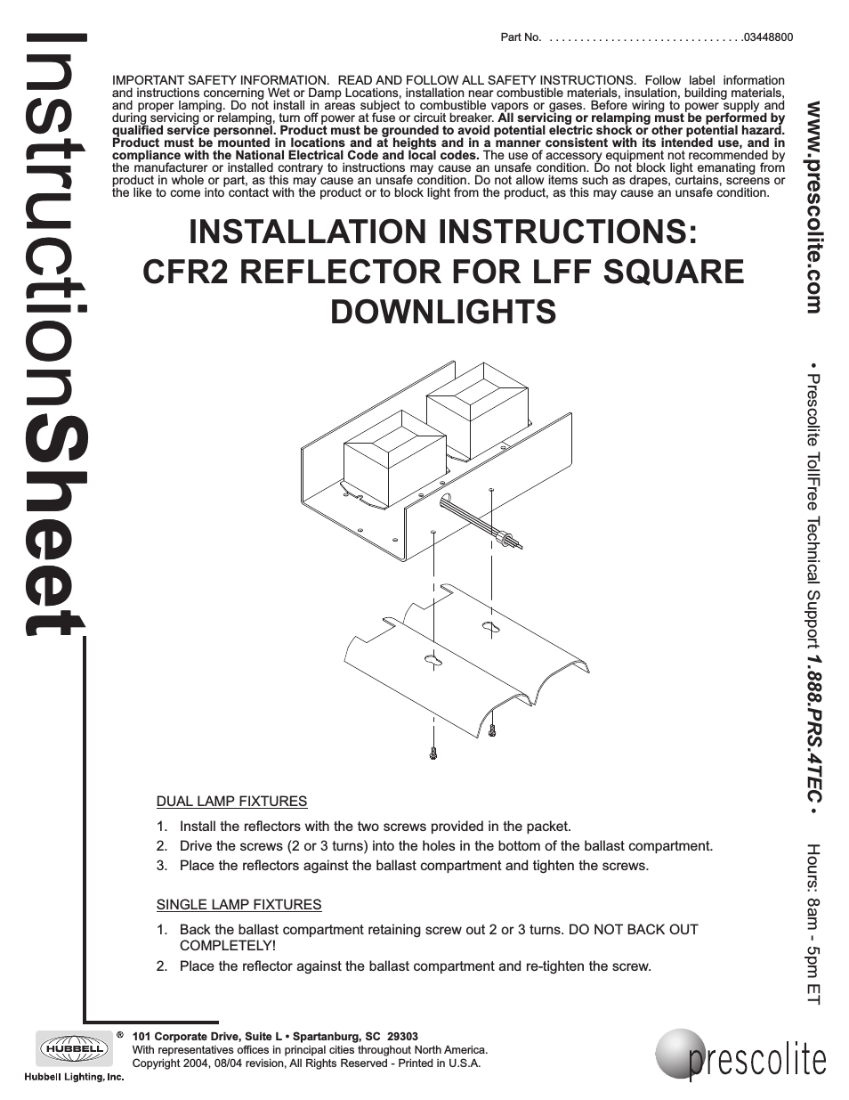 CFR2 REFLECTOR FOR LFF SQUARE