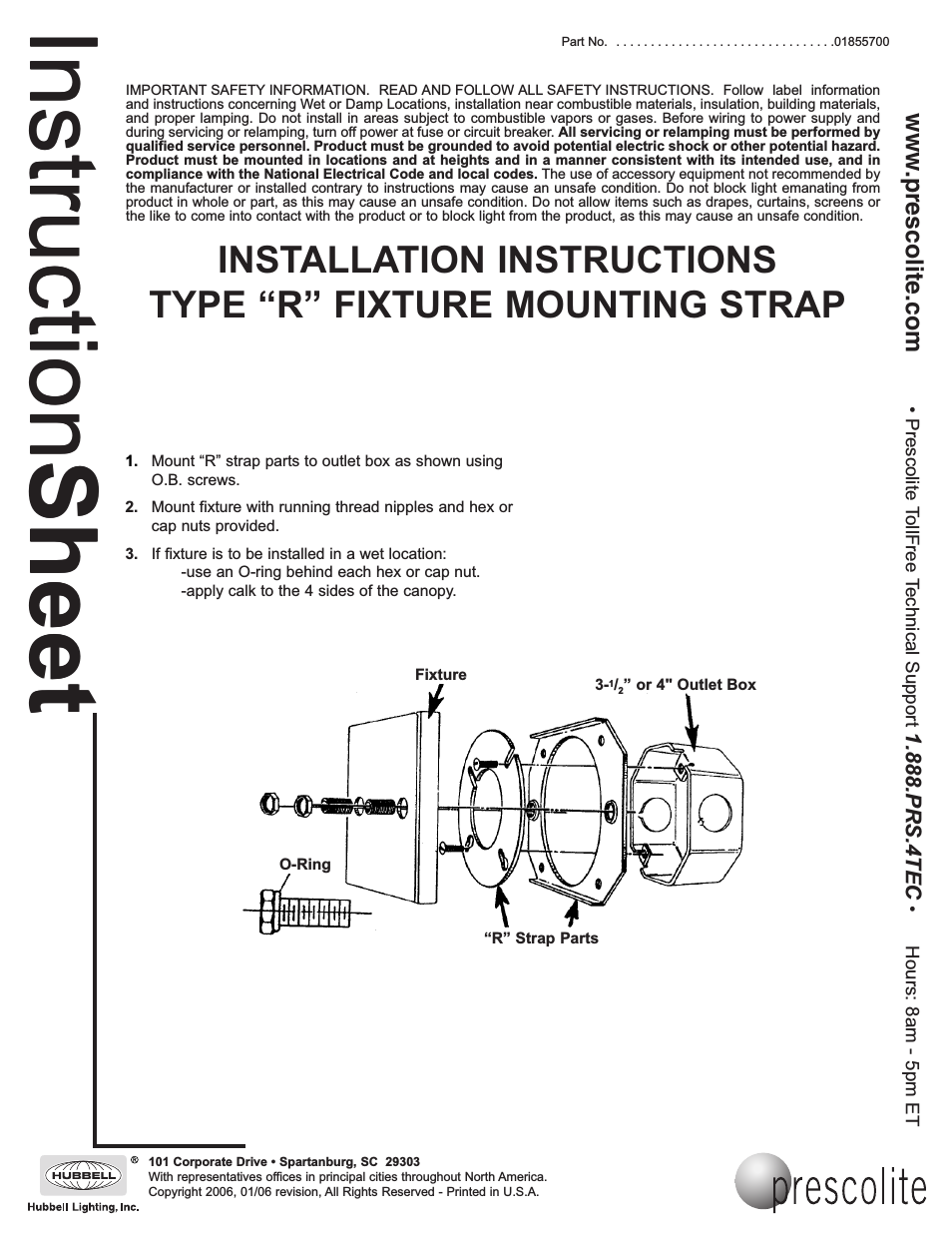 R FIXTURE MOUNTING STRAP