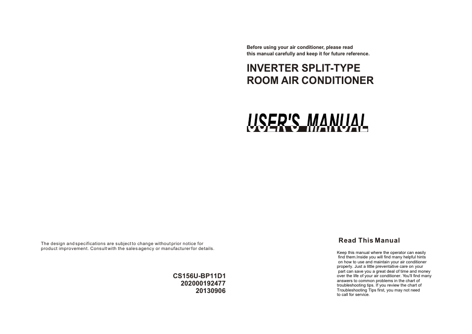 Comfort Series PMS095CO User Manual