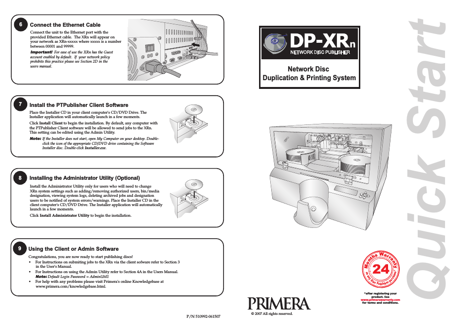 Network Disc Duplication & Printing System DP=-XRn