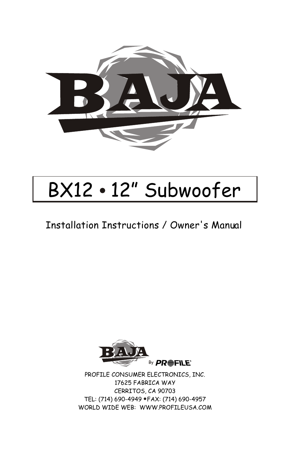 BAJA BX12