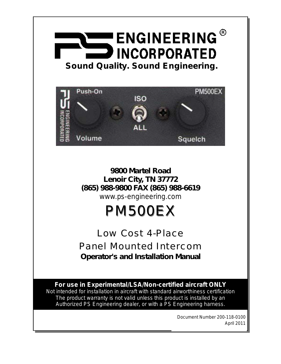 PM500EX Installation Manual