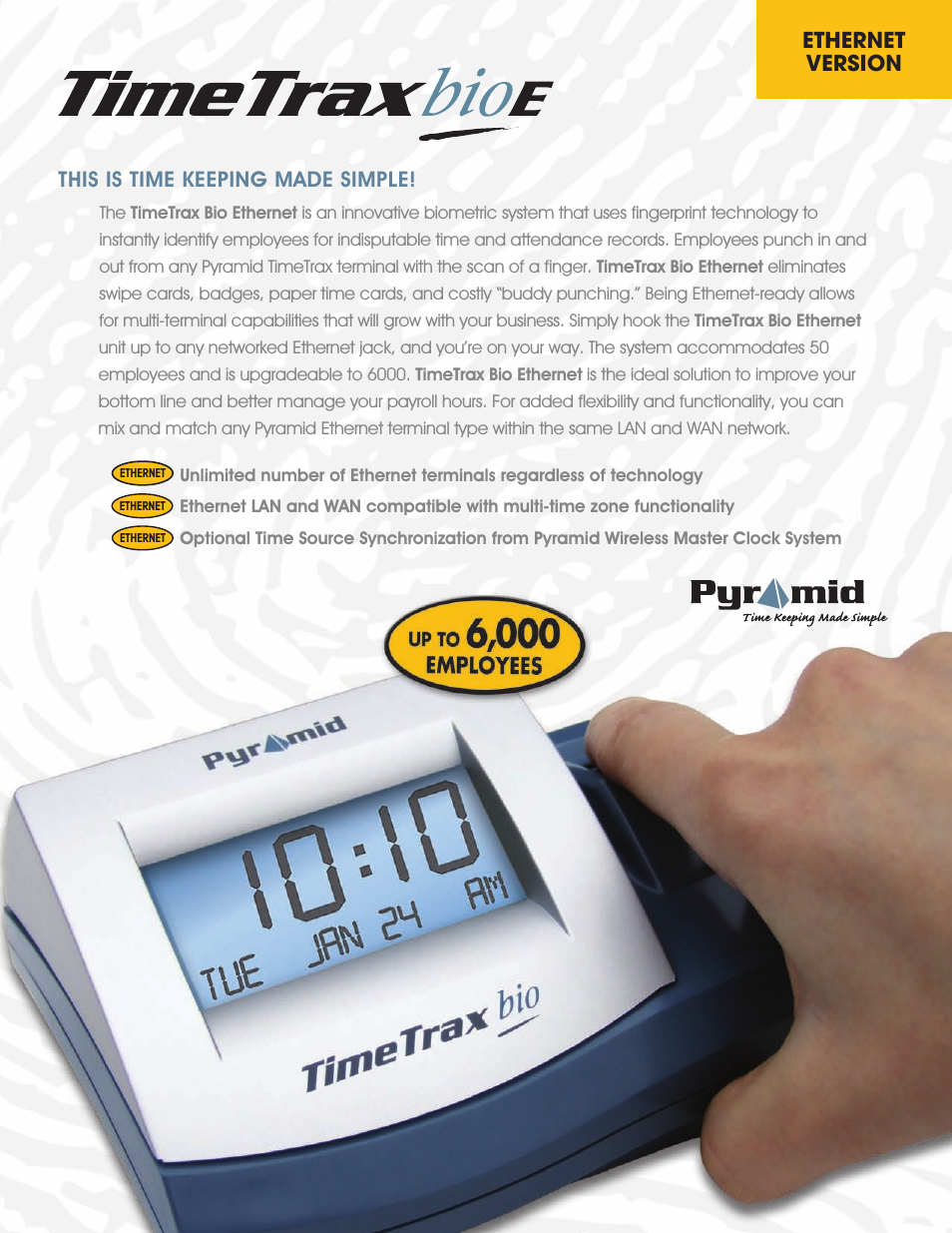 TimeTrax Bio Ethernet