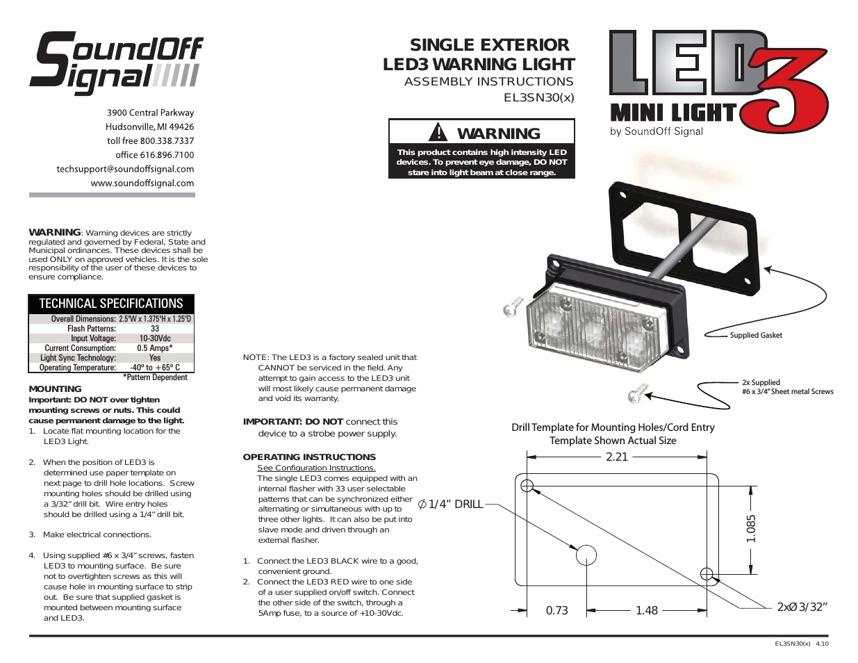LED3 Surface Mount (10-30v)