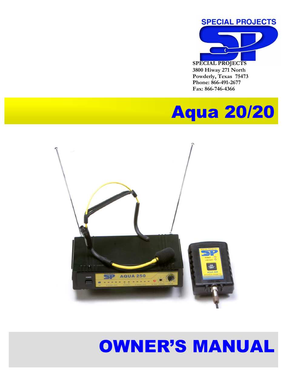 Aqua 20/20 Submersible Wireless