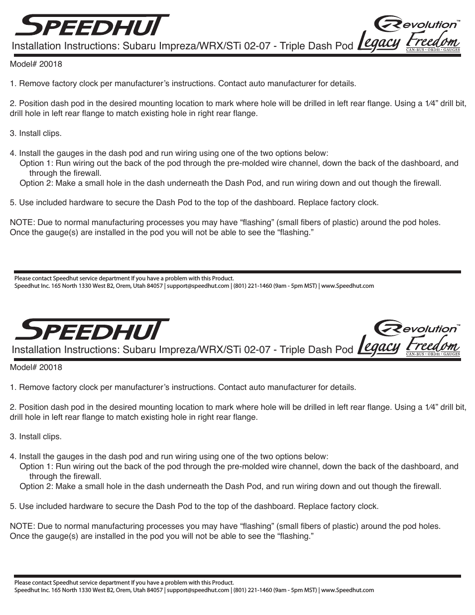 2002-2007 Subaru Impreza_WRX_STi Triple Dash Pod